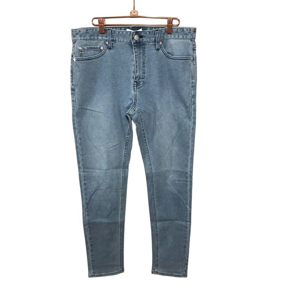 Five Four Corvin Slim Jeans Mens Size 33 Heavy‎ Wash Light Blue NWT